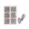 thumbnail image 4 of Vogacara Nail Crystal Nails Flat Bottom Glass Transparente Flatback Nail Art Crafts DIY Diamantes Kit Maquillaje Bolsas Decoración Type2 NO2, 4 of 6