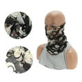 thumbnail image 4 of Unique Bargains 1 Pc Neck Gaiter Rose Earloop Scarf Mask Bandana Black, 4 of 6