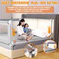 thumbnail image 5 of Toddler Bed Safety Rail Guard for Queen Size Beds (78.7"x78.7"x59"), Adjustable Height, Reinforced S Structure, , 3 Packs with Protective Bar, 5 of 7