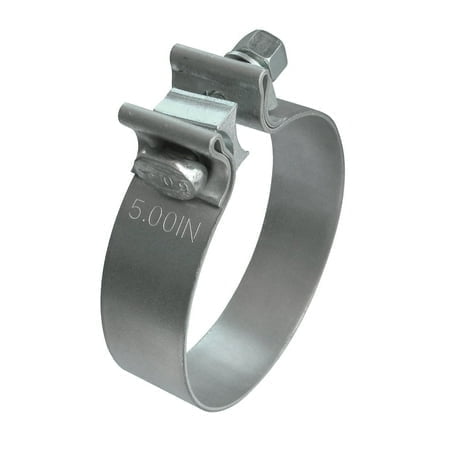 5" Narrow Band Exhaust Seal Clamp - Aluminized Steel for 5" OD Exhaust Pipe, Muffler, Elbow and Exhaust Tubing Connection