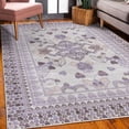 thumbnail image 3 of Ethnic Decorative Rug, Folkloric Tribal Ornaments and Curls with Heart Shaped Details Print, Quality Carpet for Bedroom Dorm and Living Room, 6 Sizes, Lavender Blue, by Ambesonne, 3 of 4