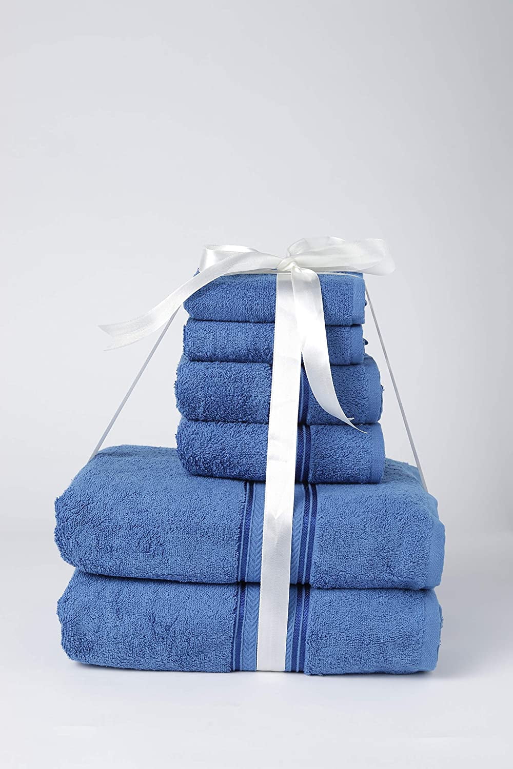 Faith, Hope, Love Home Décor BathEssentials 100% Cotton Extra Heavy 6 Piece Bath Towel Set - Blue