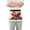 Heart-shaped Mounds Pixel Art, variant on Server Apron with 3 Pockets Waterproof Waitress Waist Short Apron for Man Woman Medieval Skeleton 12 Inches