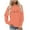 Orange, variante sur BLVB Chandail à Col Rond pour Femmes, Imprimé de Cœur, Manches Longues, Mignon, Coupe Ample, Léger, Hauts d'Automne, Cadeaux de la Saint-Valentin