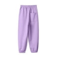 thumbnail image 4 of VERUGU Toddler Kids Boys Fall Winter Fleece Candy Color Solid Loungewear Casual Kids Sports Long Pants Purple 8 Years, 4 of 5