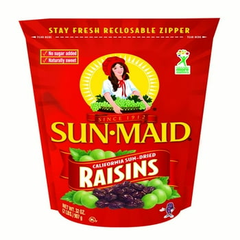 Sun-Maid Natural California Raisins, Dried Fruit y Snack, 32 oz Bag