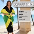 thumbnail image 7 of Xixirimido Butterfly & Jamaican Flag Print Kaftan Dresses for Women Plus Size V Neck Caftans Long Batwing Sleeve Beach Cover Ups Summer Beach Dress, 7 of 7