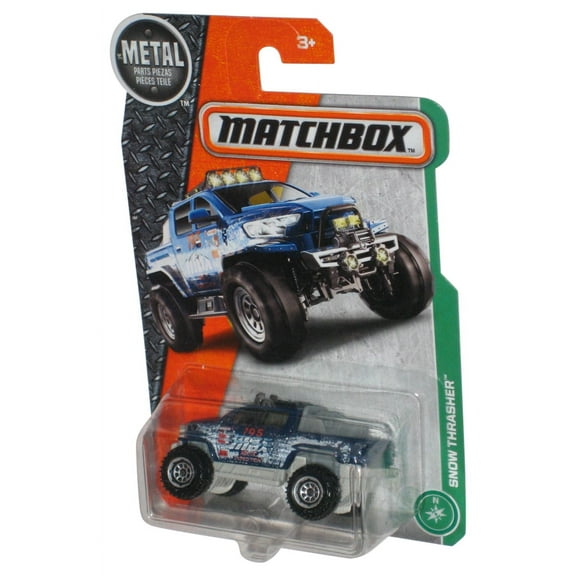 Matchbox Metal (2016) Snow Thrasher Blue Toy Truck 55/125