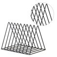 thumbnail image 1 of Small Book Organizer 1Pack Triangle Document Storage Rack for Office Desktop in Black Color, 1 of 3