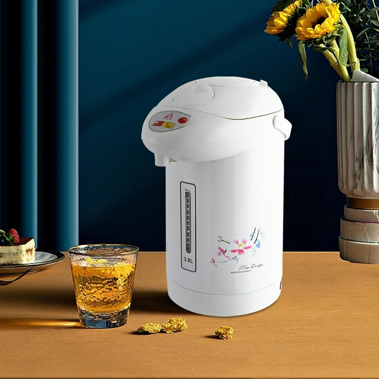 White Electric Kettle and Dual-Pump Hot Water Dispenser, L