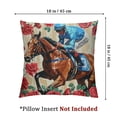 thumbnail image 4 of Kentucky Horse Race Pillow Covers Horse Racing Competition Red Roses Jockeys Decorative  Rustic Farmhouse Pillow CasesParty Home Decor for Sofa Couch Outdoor, 4 of 7