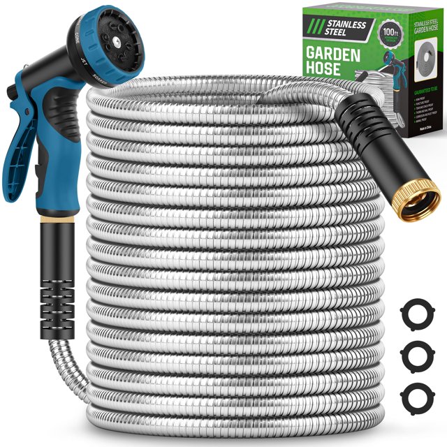 Boquilla Garden Hose Advinski de acero inoxidable de 30 m con 10 funciones