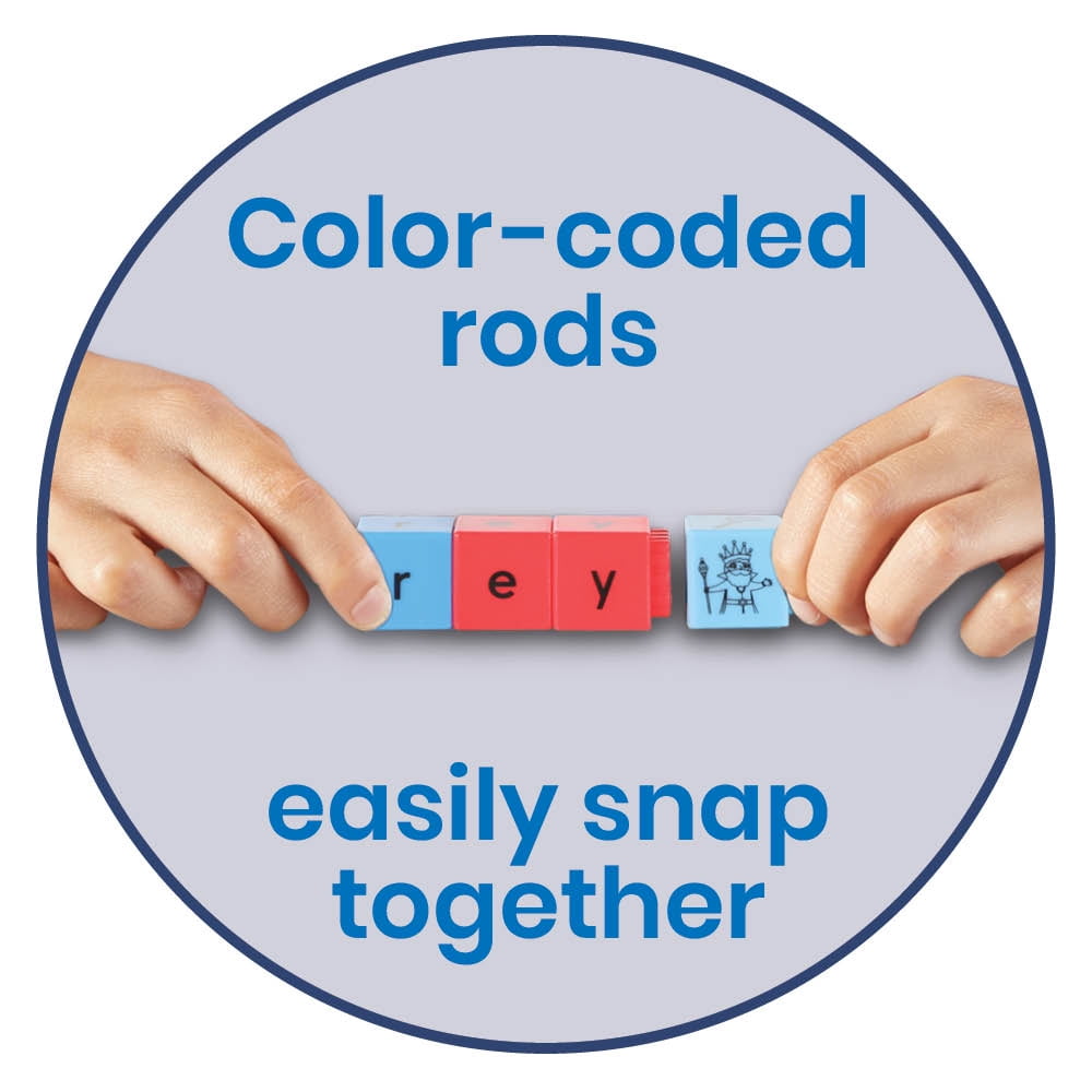 hand2mind Spanish Reading Rods Alphabet & Phonemic Awareness, Word Building Activities, Letter Blocks