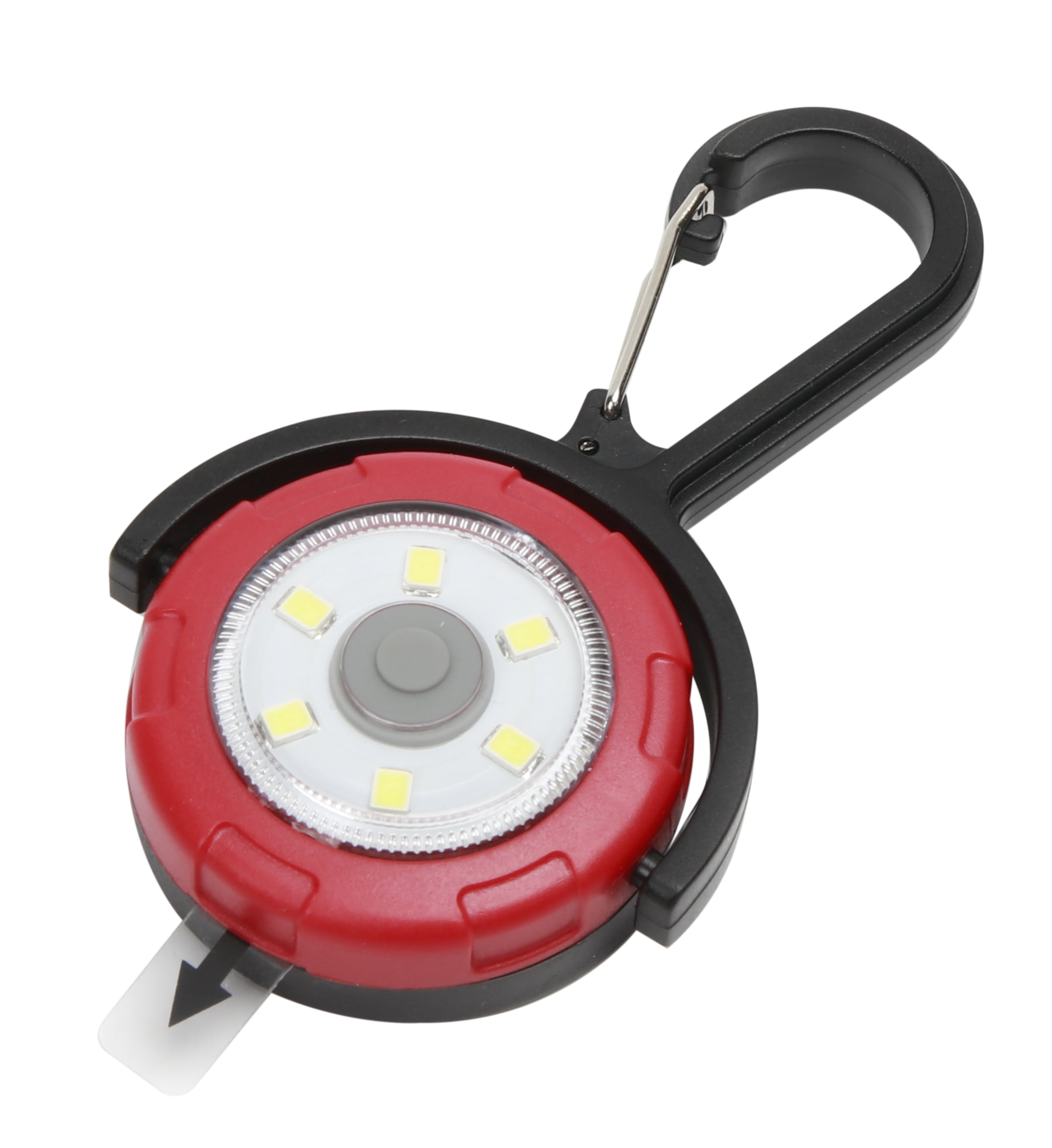 (7 pack) Hyper Tough LED Keychain Flashlight, Multi Setting Light, 360 Rotation, Steel clip, Magnet, Black and Red