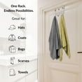 thumbnail image 4 of Evideco French home goods 6 Hooks Indoor Bathroom Rust Resistant Over-the-Door Storage Towel Hooks, Gray, 4 of 8