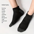 thumbnail image 3 of 5 Pairs Ankle Compression Socks for Men & Women, Low Cut Sport Socks for Running, Athletic, Cycling, White, 3 of 6
