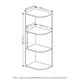 thumbnail image 2 of Librería de esquina con repisa abierta Furinno Pasir, 3 niveles, madera negra, 2 of 6