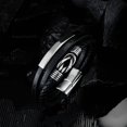 thumbnail image 2 of Braided leather bracelet for men black, 2 of 4