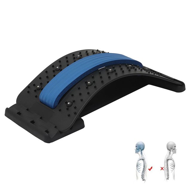 AMERTEER Back Stretching Device Back Stretcher Waist Support Muscle Stretcher Multi-Level Lumbar Support Stretcher Spinal Lower and Upper Muscle Pain Relief