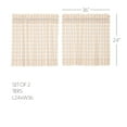 thumbnail image 3 of VHC Brands Annie Buffalo Check Cotton Farmhouse Kitchen Curtains Rod Pocket 24x36 Tier Pair, Tan, 3 of 8