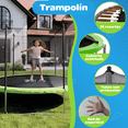thumbnail image 2 of Trampolín para Niños 8 Pies ( 194 CM ) YEI Verde, Estructura de Acero Reforzado con Red de Seguridad, 2 of 7
