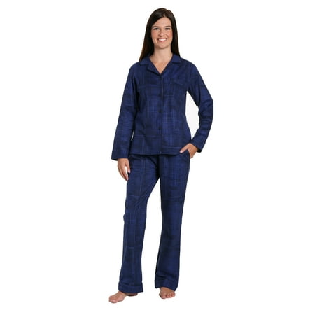 Noble Mount Womens Premium 100% Cotton Flannel Pajama Sleepwear Set