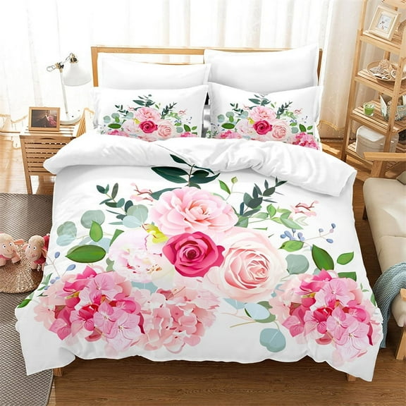 Beautiful Flowers Bedding Set Duvet Cover Set 3d Bedding Digital Printing King Size Bedding Set Fashion Design for
