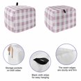 thumbnail image 5 of Pink White Buffalo Check Toaster Cover 4 Slice, Farmhouse Plaid Modern Geometric Dustproof Bakeware Oven Protector with Top Hook, Waterproof Small Kitchen Appliance Toasters Dust Cover, 12"x11"x8", 5 of 9