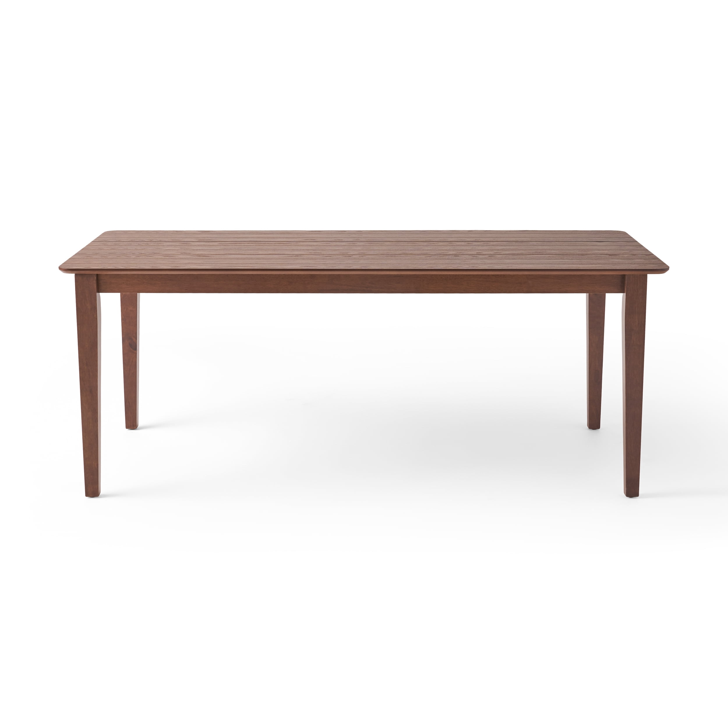 Noble House Lylah Indoor Rectangular 8 Seat Farmhouse Dining Table, Walnut Finish