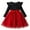 a-Red219100, variant on VNKIDY Girls Dress Kids Stylish Long Sleeve Dresses Ribbed Bodice Ruffled Shoulders Bow Details Polka Dot Skirt For Daily Casual Festive Occasions Fashionable Dress