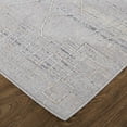 thumbnail image 4 of HomeRoots 513719 9 x 12 ft. Gray Striped Power Loom Distressed Stain Resistant Rectangle Area Rug, 4 of 5