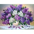 thumbnail image 1 of EverShine Diamond Mosaic Lilac Cross Stitch Diamond Painting Full Square Flowers Picture Rhinestone Bead Embroidery Handmade ArtRound Drill 50x40cm Gao Jinjia LED, 1 of 2