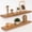 Natural, variant on 24 inch Floating Shelves for Wall Solid Elm Wood Shelves|Rustic Wall Shelves with Invisible Heavy-Duty Bracket for Bathroom Living Room Kitchen|Walnut, 2 Pack