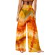 thumbnail image 3 of Pantalones de Pierna Ancha de las Mujeres de Gasa Ligera Protección Solar Pantalones de la Cubierta de la Playa Estilo Bohemio Impreso, 3 of 7