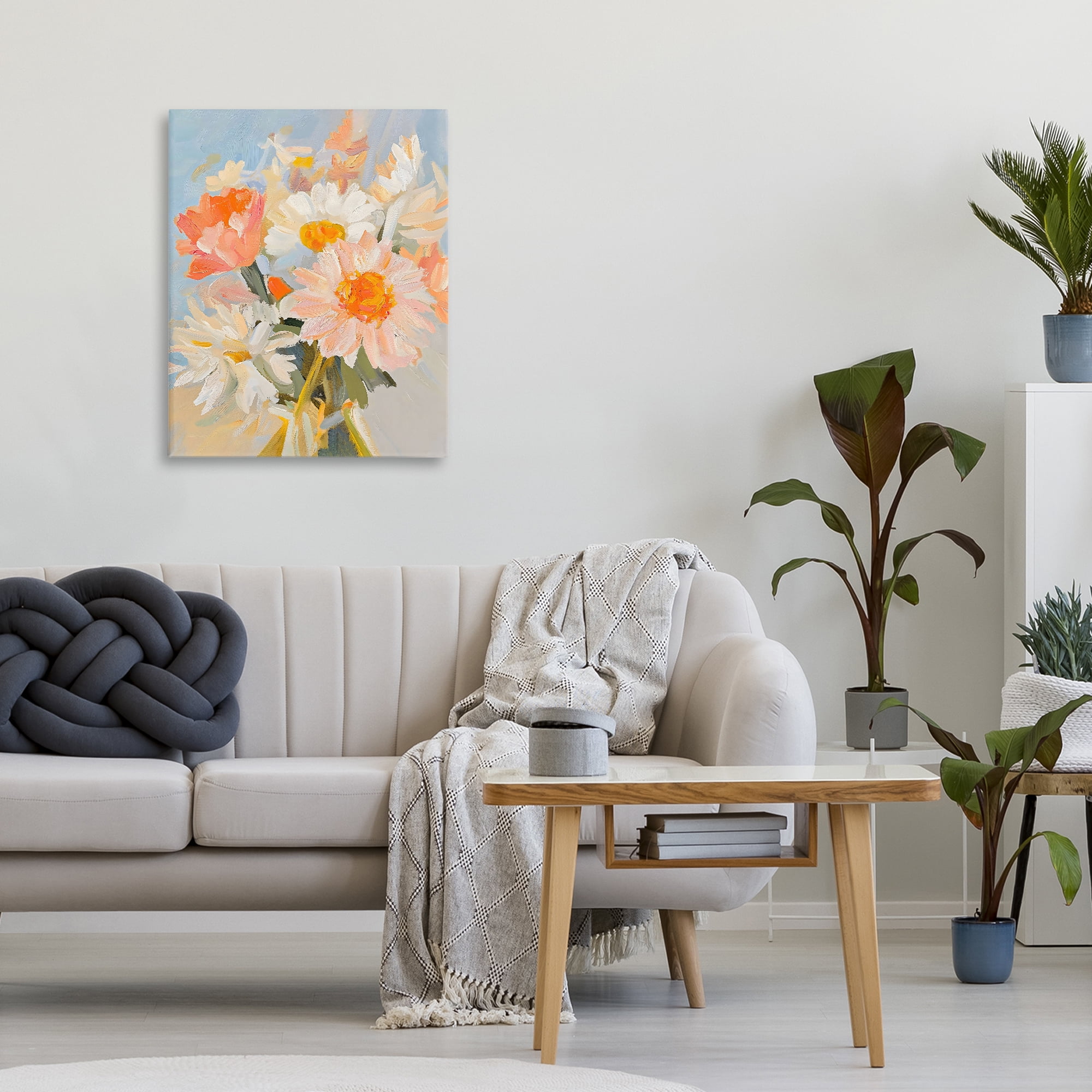 Stupell Industries Orange Spring Floral Bouquet Canvas Wall Art, design by The Prints Vibe