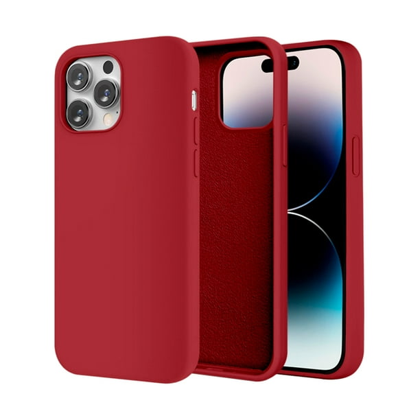 Funda de Protección para iPhone 14 Pro Max - Sovico - Silicón con Forro de Microfibra