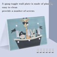 thumbnail image 3 of Yayeee Toggle Light Switch Wall Plate 3-Gang 6.37"x4.48" Decorative Outlet Cover, Pirate Animals, 3 of 7
