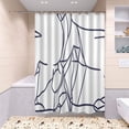 thumbnail image 5 of Abstract Line Art Design Bathroom Accessory Curtain Sets Bath Curtain Anti-Slip Mats and Toilet Pad 66x72in, 5 of 8