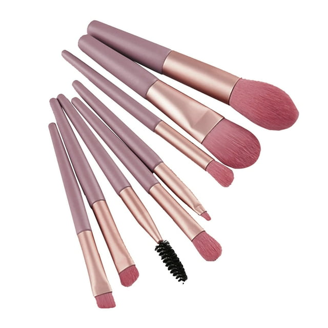 Ensemble de Mini Pinceaux de Maquillage Kit de Pinceaux Cosmétiques Outils de Maquillage 8 Pcs