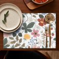 thumbnail image 5 of Pioneer Flower Floral Print Pattern Summer Placemats Table Placemats Set Of 4-Linen Kitchen Washable Placemats Table Mats 12x18 Inch Non-Slip Heat Resistant, 5 of 6