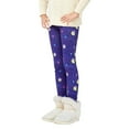 thumbnail image 4 of 3-13T Little Big Girls Winter Thick Warm Long Pants Printing Fleece Lined Footless Leggings, 4 of 14