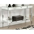 thumbnail image 3 of Chelsea Lane Pacey Mirrored Sofa Table with Metal Frame, Chrome, 3 of 10