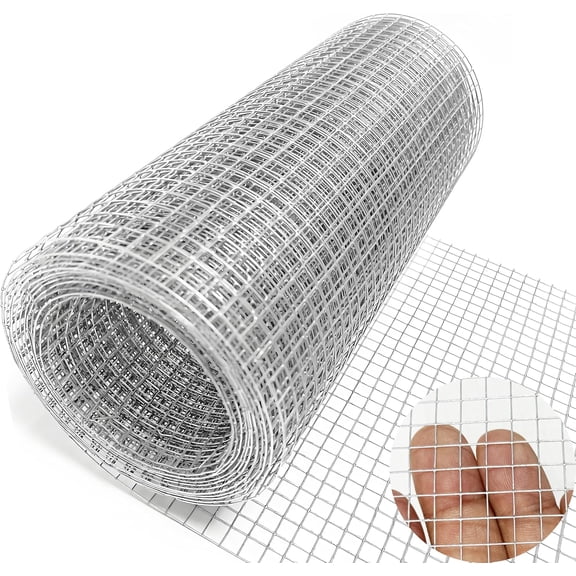 Hardware Cloth 1/4 inch 4INx10FT Galvanized After Welding 23 Gauge,Chicken Wire Mesh Screen Fence, Wire Mesh Roll for Chicken Pen/Coop Fences, Garden Fences,Poultry Netting Cage