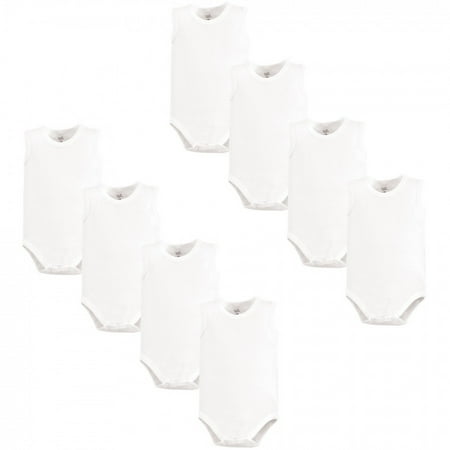 

Touched by Nature Organic Cotton Sleeveless Bodysuits 8pk White 9-12 Months