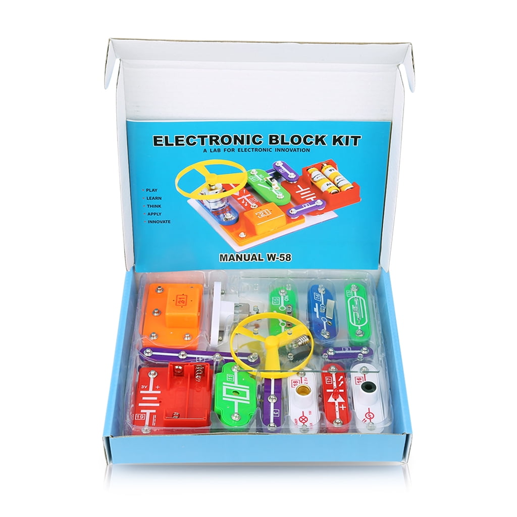 EZLink Electronic Blocks Kit,W-58 DIY Circuit Experiments,Science Kits,Discovery 
