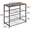 thumbnail image 4 of Metal Shoe Rack, All-Metal Shoe Tower, Shoe Storage Shelf with MDF Top Board, Each Tier Fits 3 Pairs of Shoes, Entryway Shoes Organizer with Sturdy Metal Shelves(4-Tier,Rustic Brown), 4 of 8