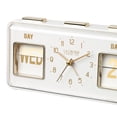thumbnail image 2 of La Crosse Clock Daily Flip White Tabletop Alarm Clock with Calendar, 636-379W, 2 of 6