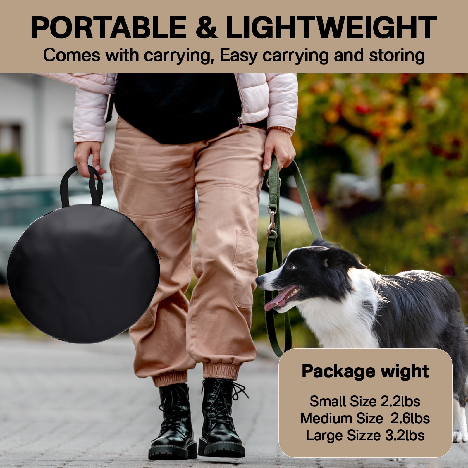 BEBANG Pet Playpen, Foldable Portable Dog Cat Playpens Exercise Kennel Tent, Removable Shade Cover, Indoor Outdoor Travel Camping Use(M)
