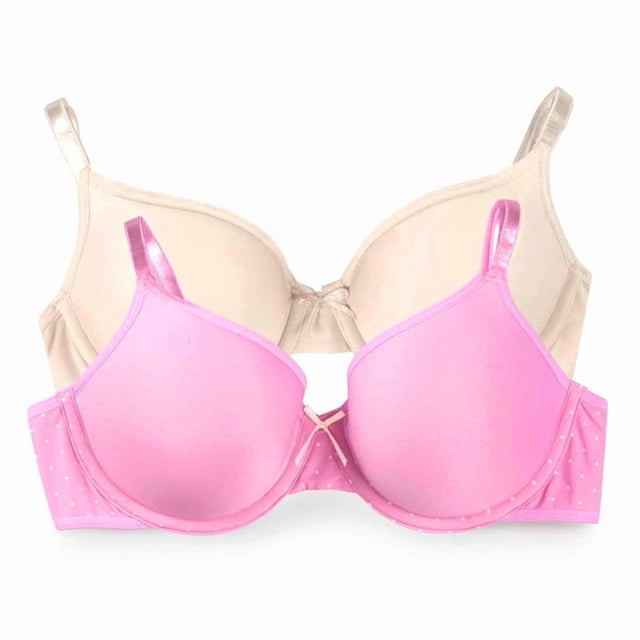 Brasier Ilusión para Dama, Copas Suaves y Lisas Multicolor Talla 38B, 2 Piezas