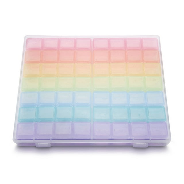 Caja de componentes de almacenamiento de herramientas de reparación electrónica, Mini colorido, 56 rejillas, caja de joyería con tornillo